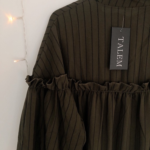 Olive button down dress (nwt) - Picture 12 of 12